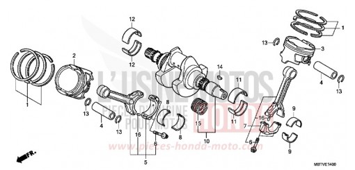 VILEBREQUIN/PISTON XL1000VAB de 2011